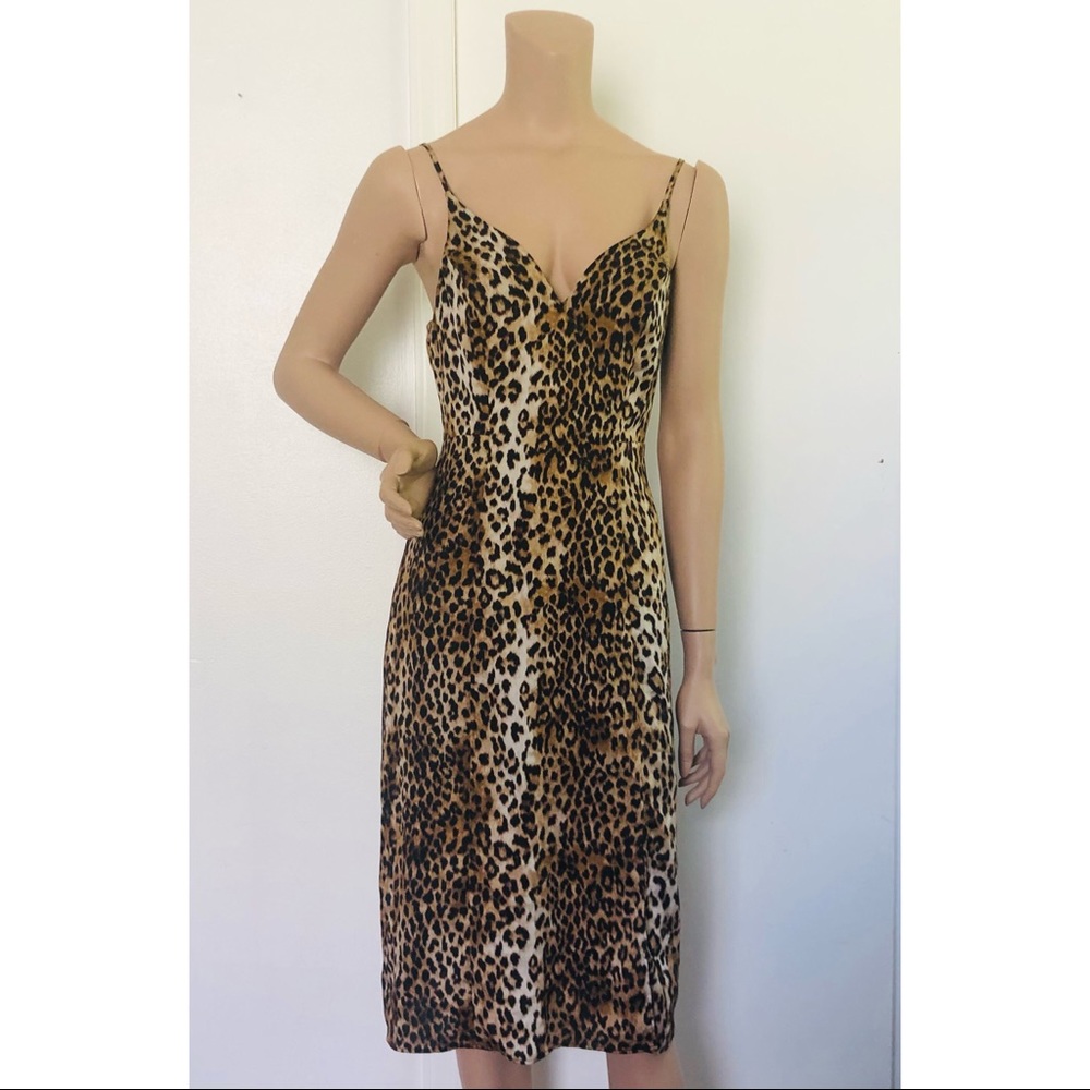 EXPRESS Leopard Print Slip Dress